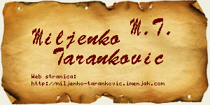 Miljenko Taranković vizit kartica